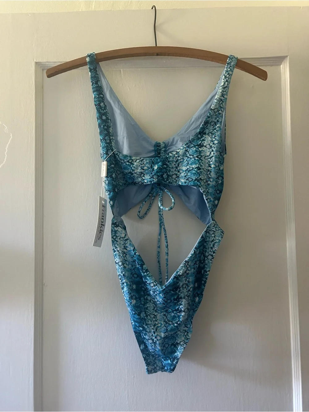 NWT Frankie's Bikinis Emma One Piece Swimsuit In Mamba - 27697 Size Large